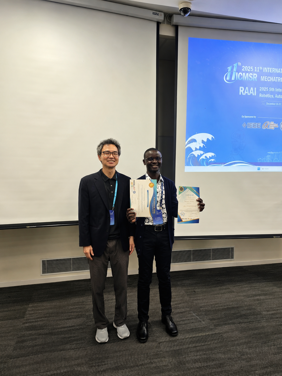 Dr. Jeff Owino at the ICMSR 2025 and RAAI 2025 international conference