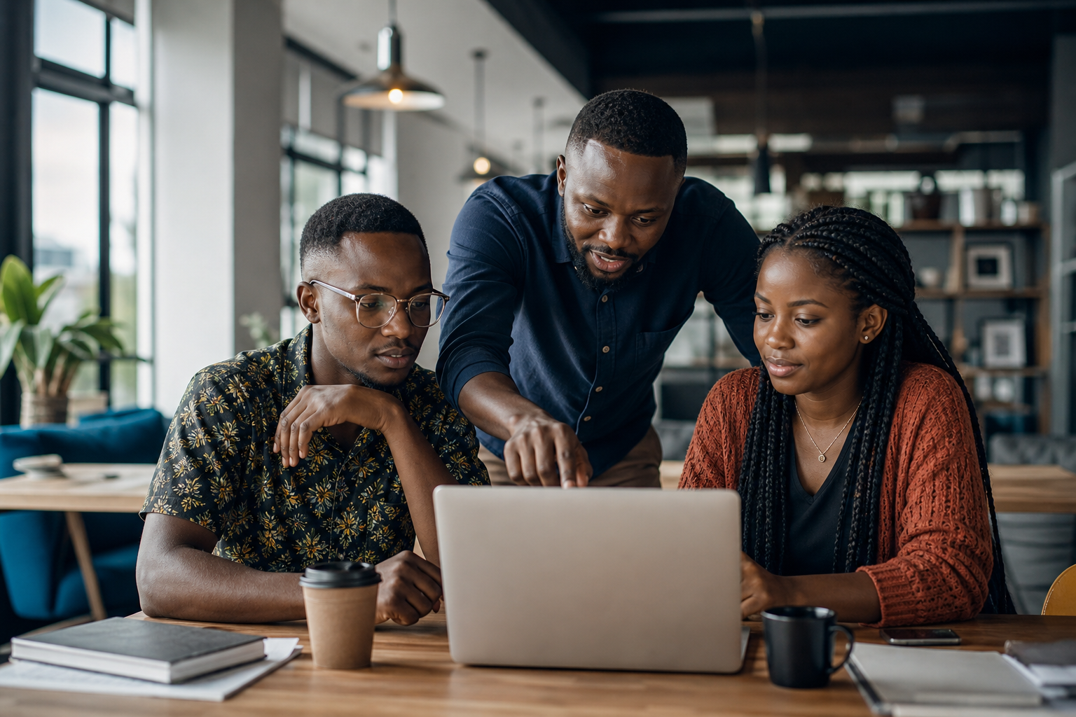 Black African mentor coaching emerging technology professionals